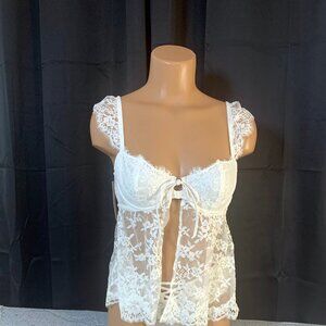 Victoria's Secret Dream Angels Wicked Unlined Lace Flyaway Bra Top Babydoll NWT